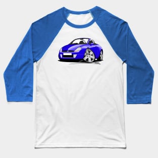 Ford StreetKa Blue Caricature Car Art Baseball T-Shirt